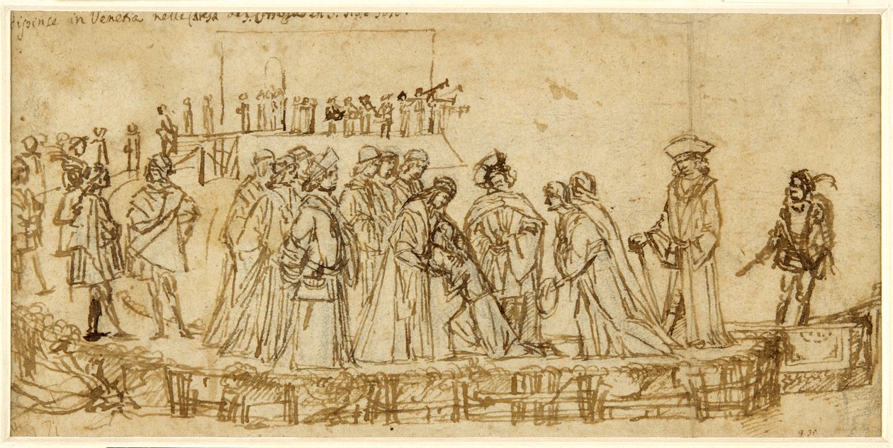 Der englische Prinz Conan verabschiedet sich von seinem Vater von Vittore Carpaccio