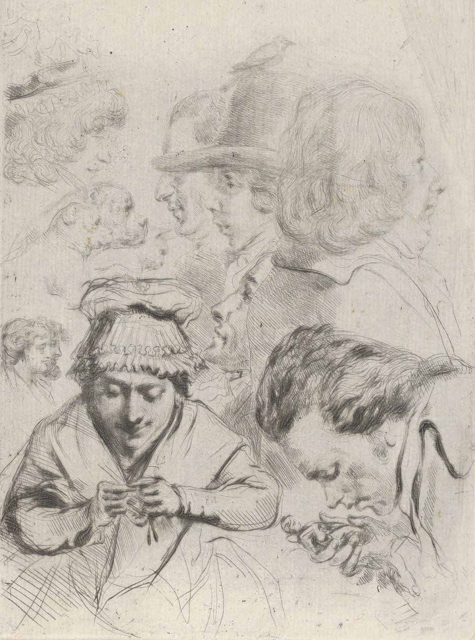 Le Citoyen Aubourg, Mme Aubourg und ihre Familie, ca. 1795-1805 von Vivant Denon
