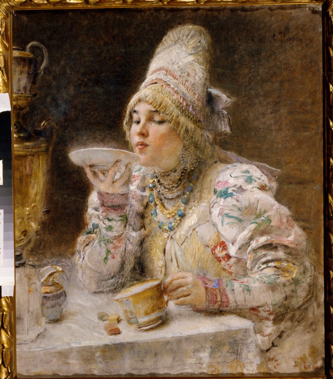 Die Teestunde von Vladimir Egorovic Makovsky