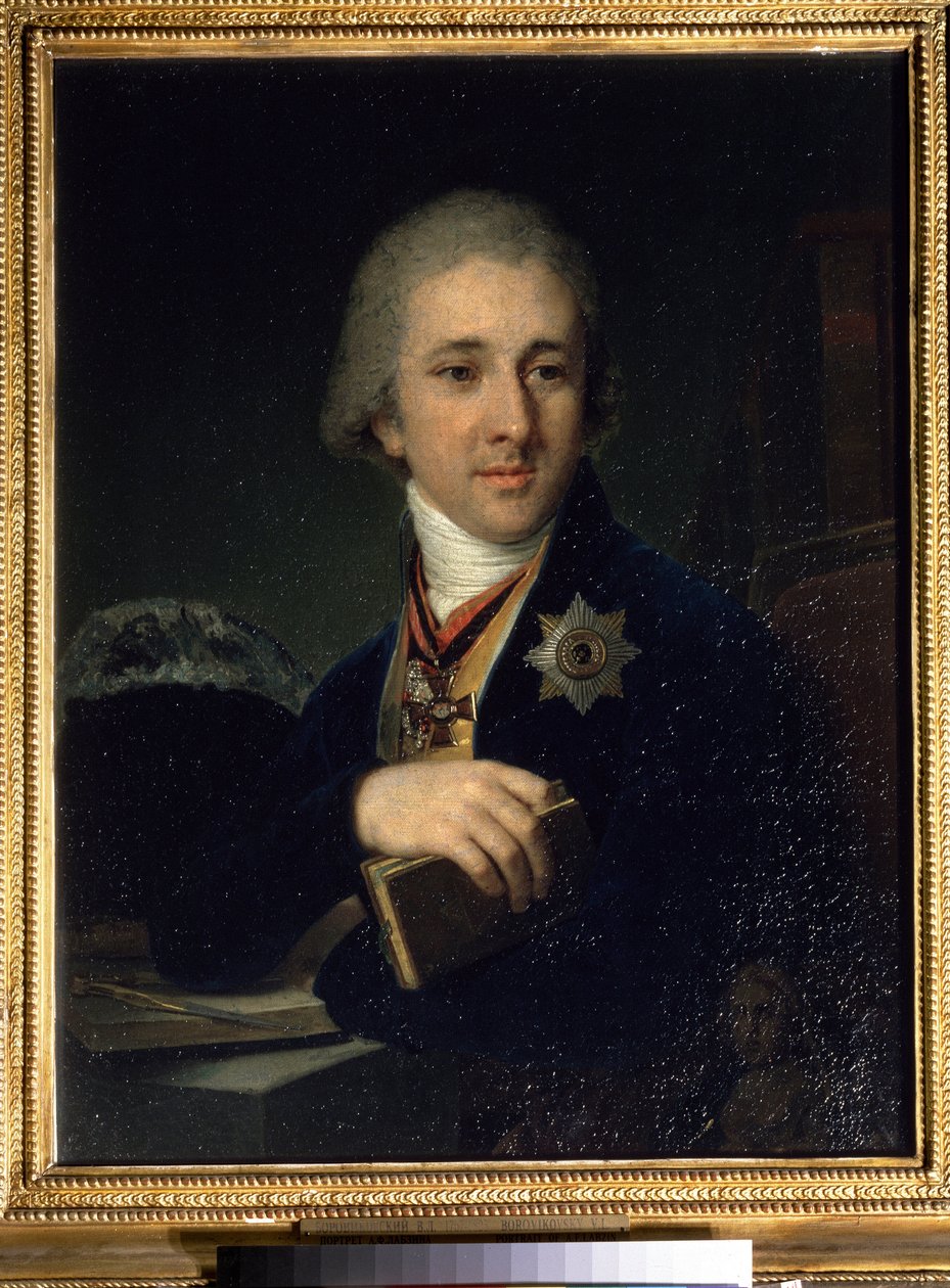 Porträt von Alexander Labzin, russischer Schriftsteller und Freimaurer von Vladimir Lukich Borovikovsky