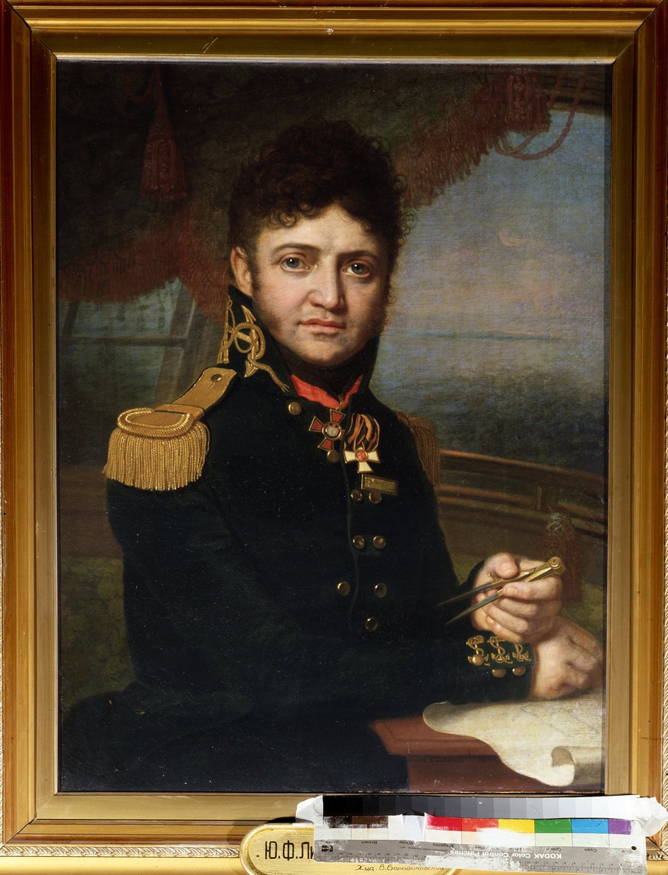 Porträt des Seefahrers und Offiziers Yuri Lisyansky von Vladimir Lukich Borovikovsky