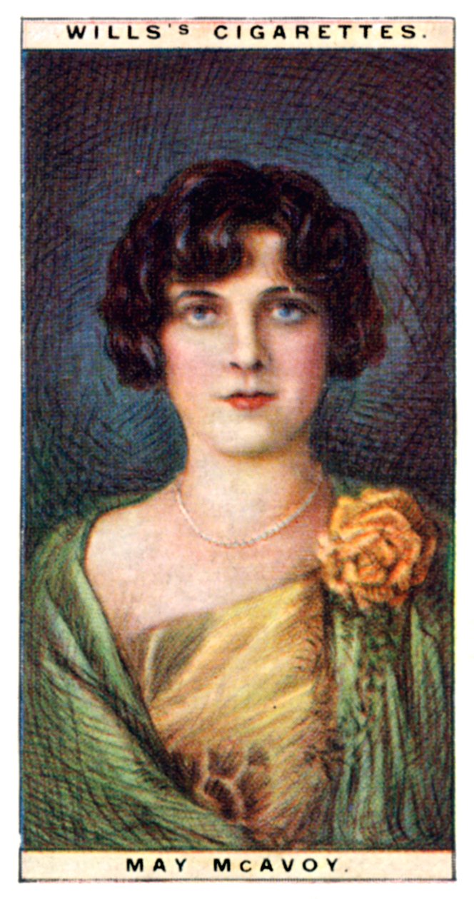 May McAvoy 1899-1984, amerikanische Schauspielerin, 1928 von WD and HO Wills