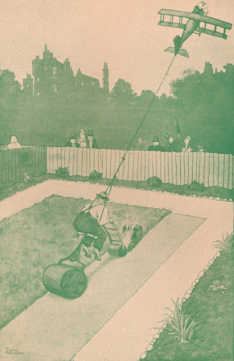 Ein Hinweis an den Heimkehrenden Flieger, um 1918-1919 von William Heath Robinson