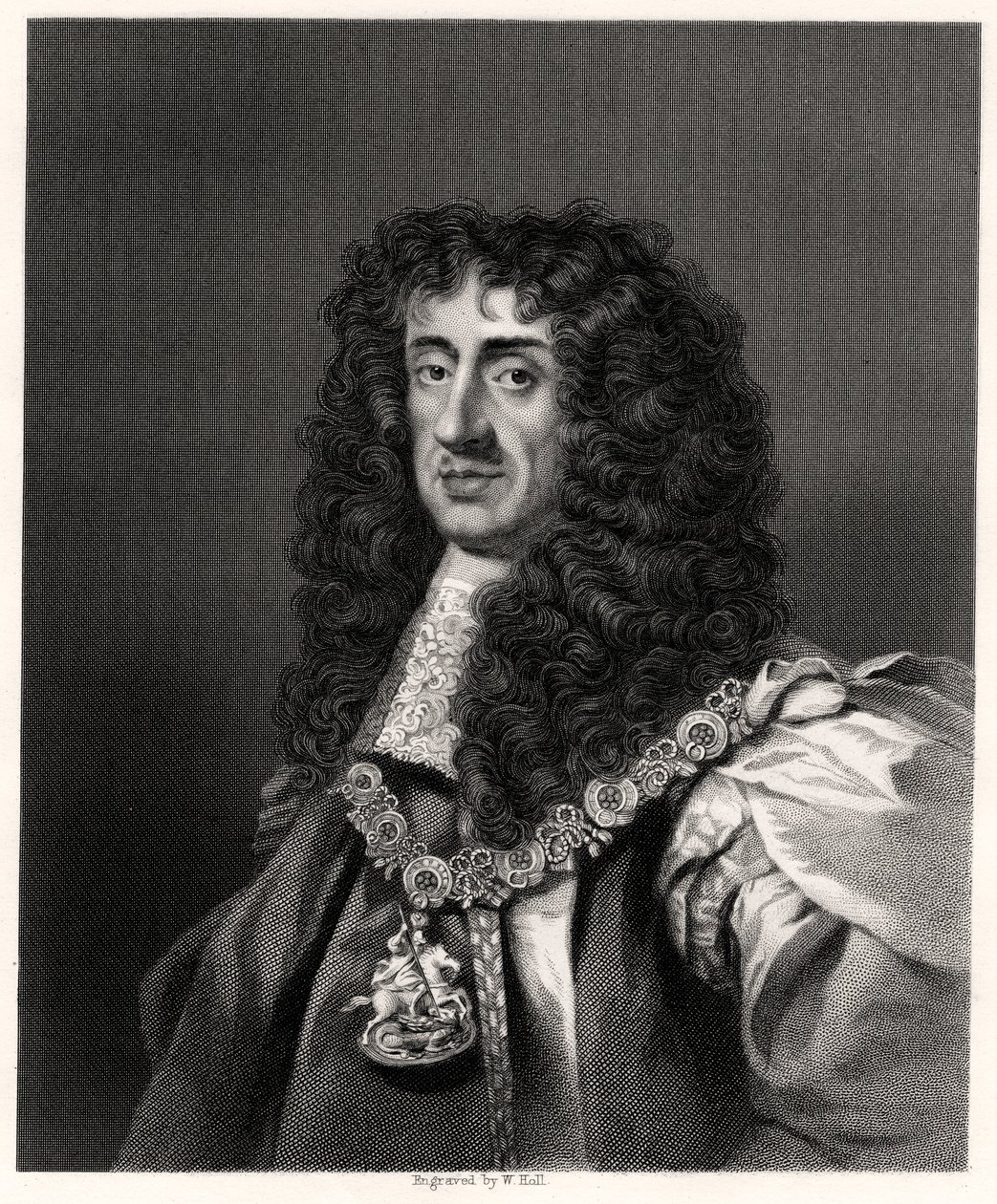 Karl II., König von Großbritannien und Irland, 19. Jahrhundert von W. Holl