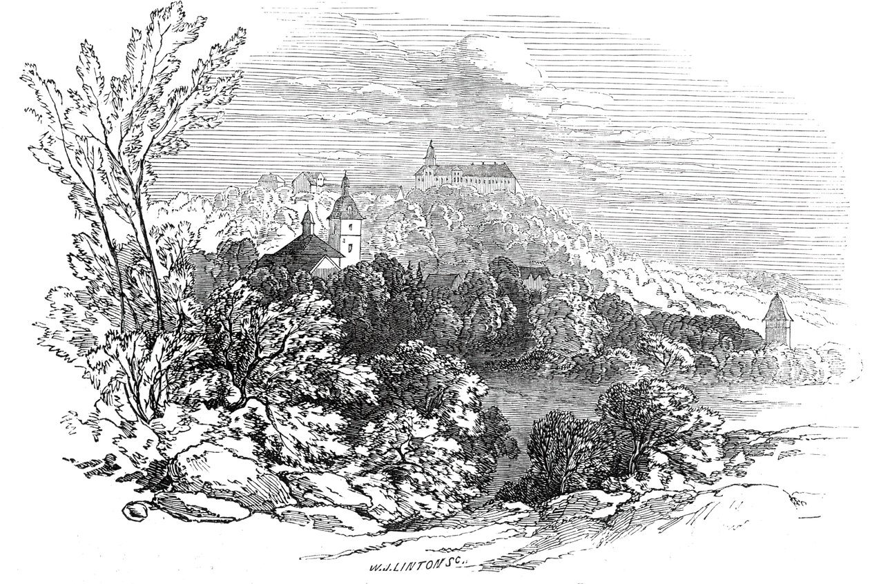 Palast von Molsdorf - nach der Zeichnung Seiner Königlichen Hoheit Prinz Albert (1845) von W. J. Linton