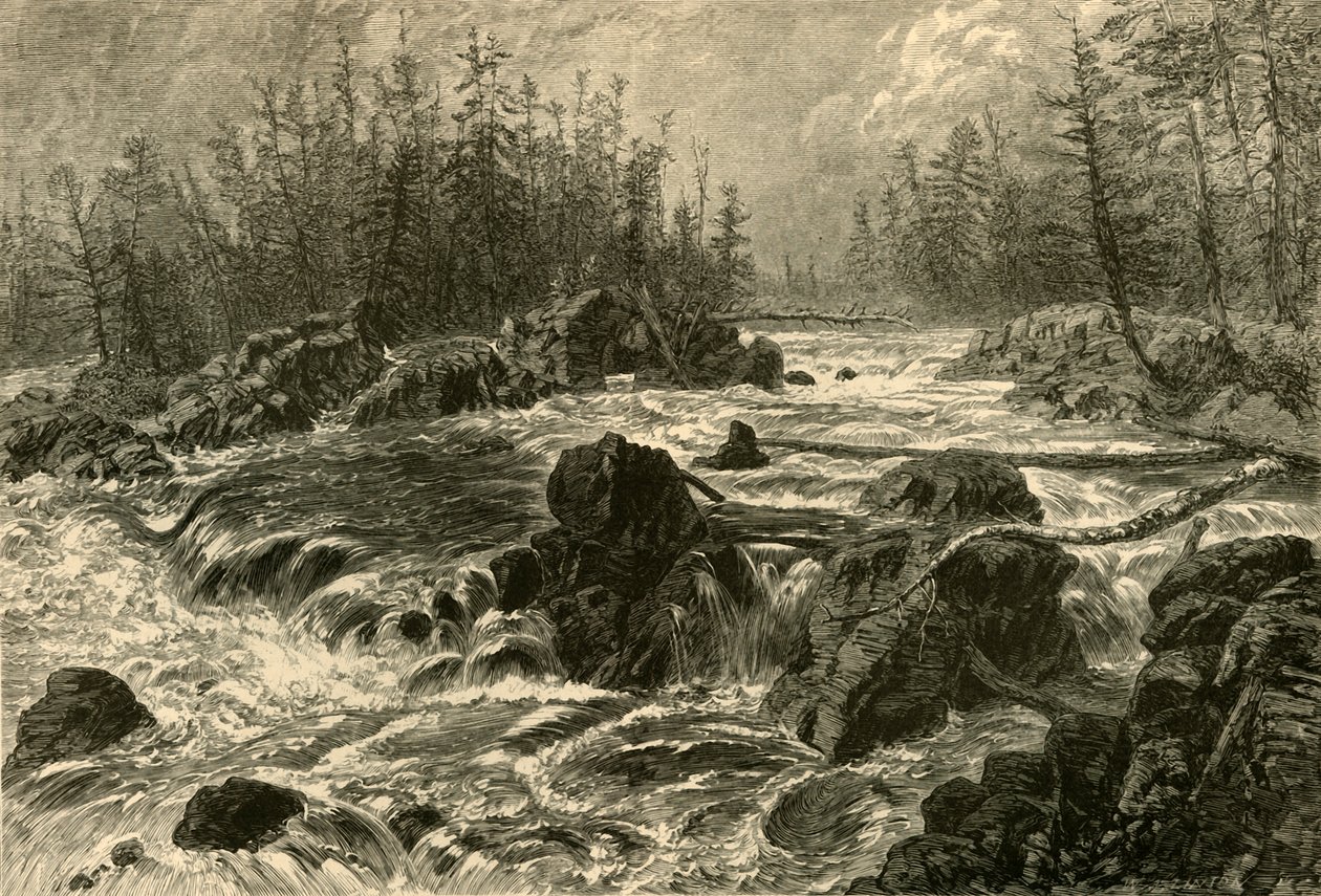 Die Dalles des St. Louis, 1874 von W. J. Linton