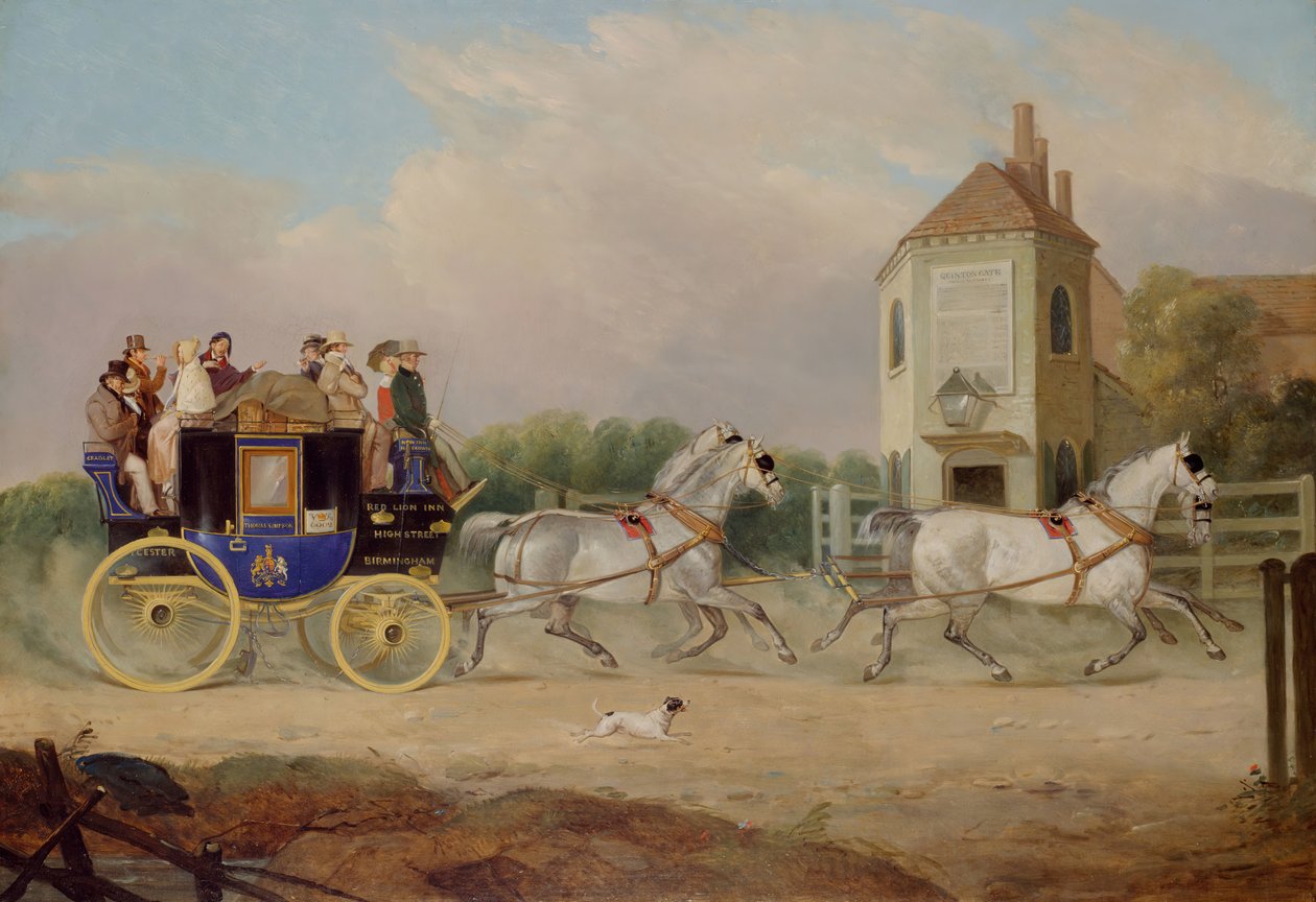 Stourbridge nach Birmingham Royal Mail Coach, 1842 von W. J. Pringle