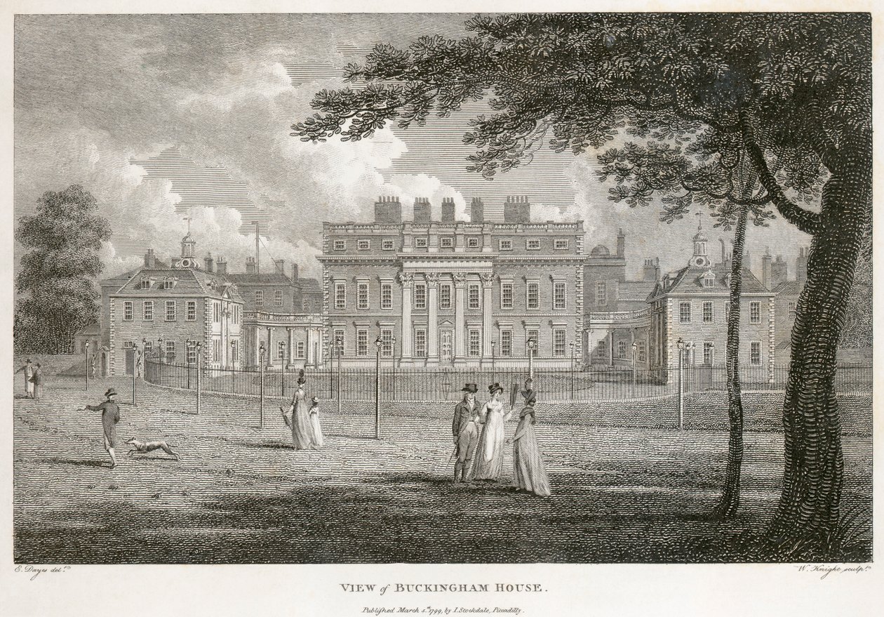 Buckingham House, Westminster, London, 1799 von W Knight