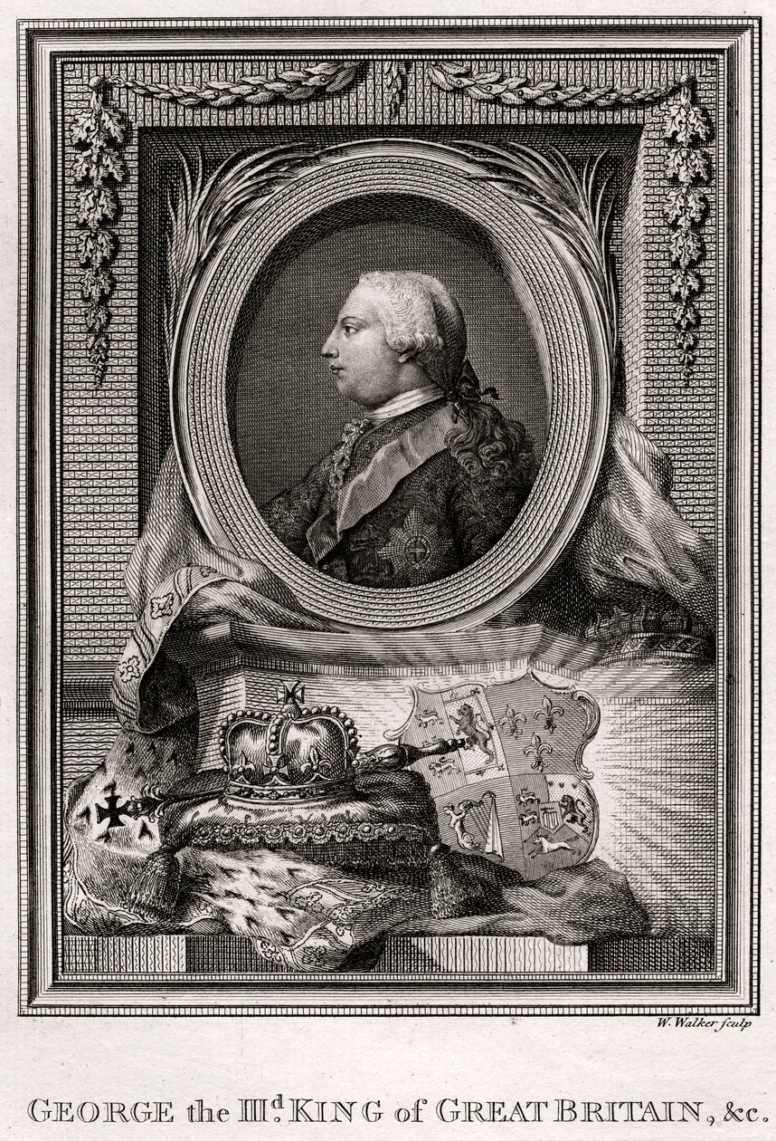 Georg III., König von Großbritannien, 1777 von W. Walker