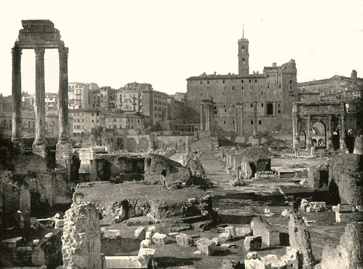 Gesamtansicht des Forums, Rom, Italien, 1895 von W and S Ltd