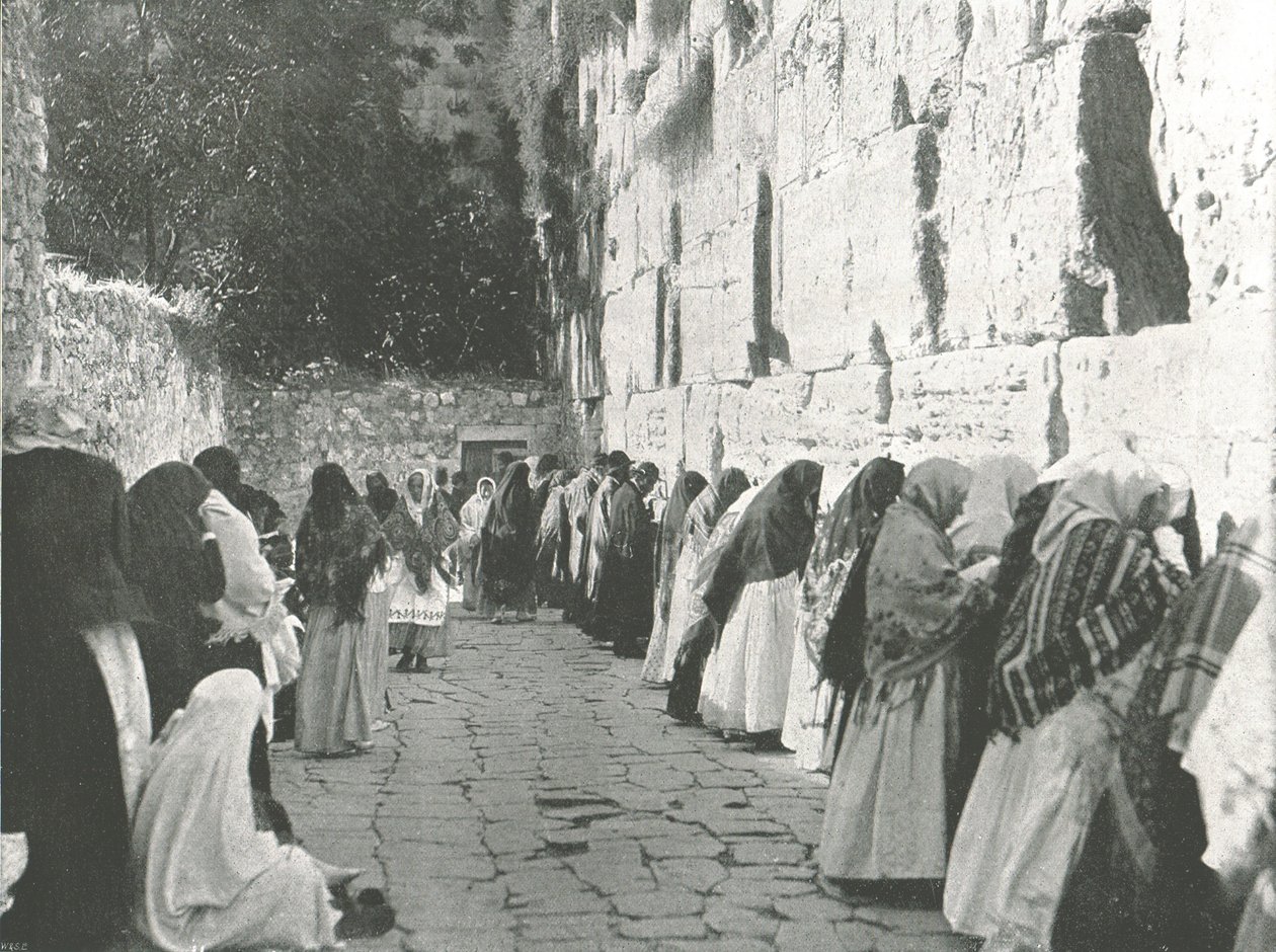 Die Klagemauer, Jerusalem, Palästina, 1895 von W and S Ltd