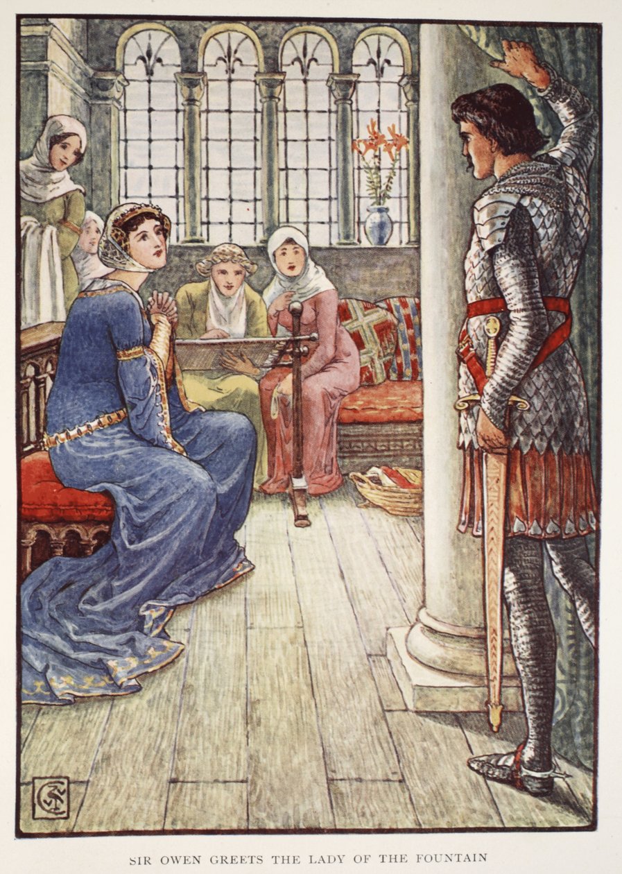 Sir Owen begrüßt die Dame des Brunnens, aus 