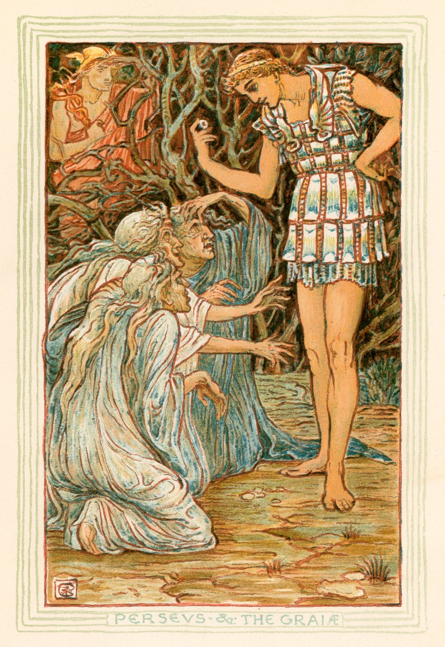 Perseus und die Graien von Walter (after) Crane