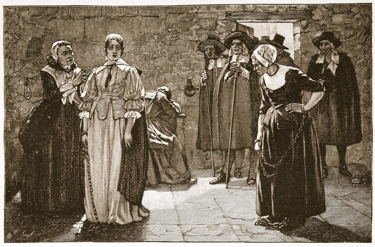 Die Hexen, ein Vorfall aus puritanischer Zeit, Illustration aus 