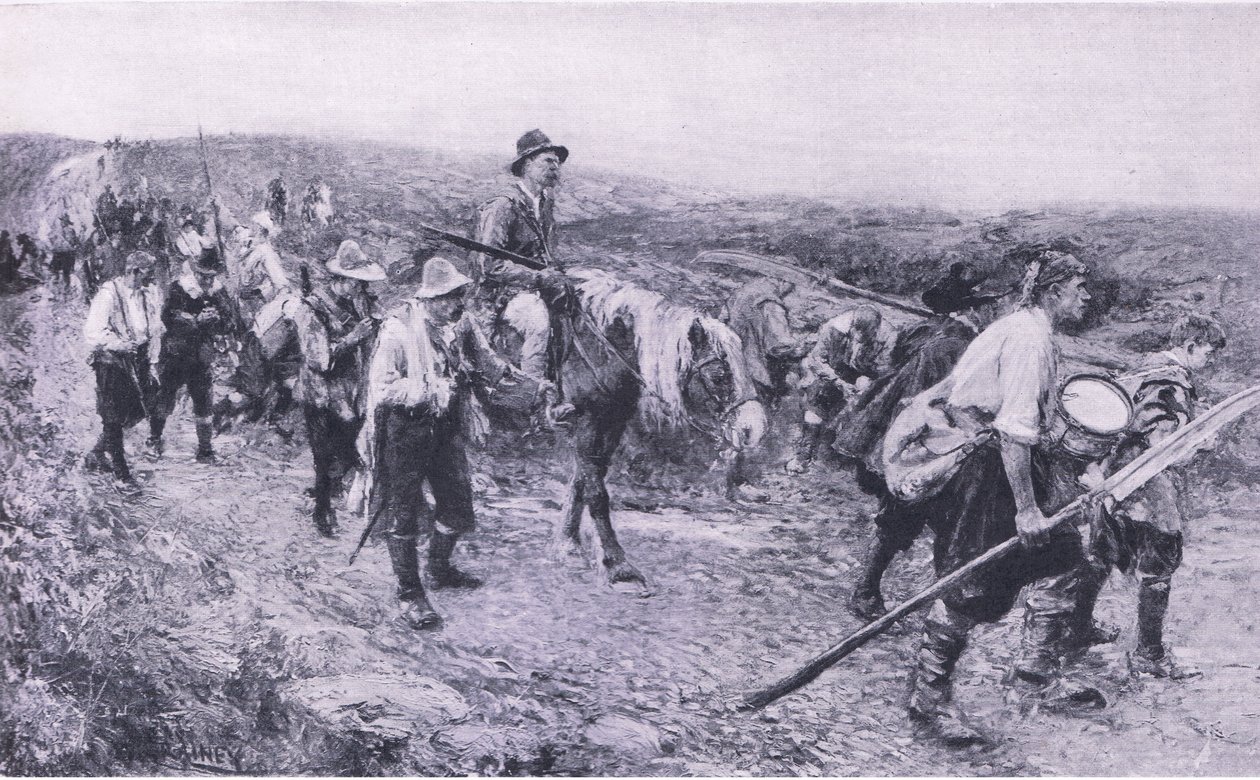 Nach Sedgemoor, Illustration aus British Battles on Land and Sea, 1915 von Walter Crane