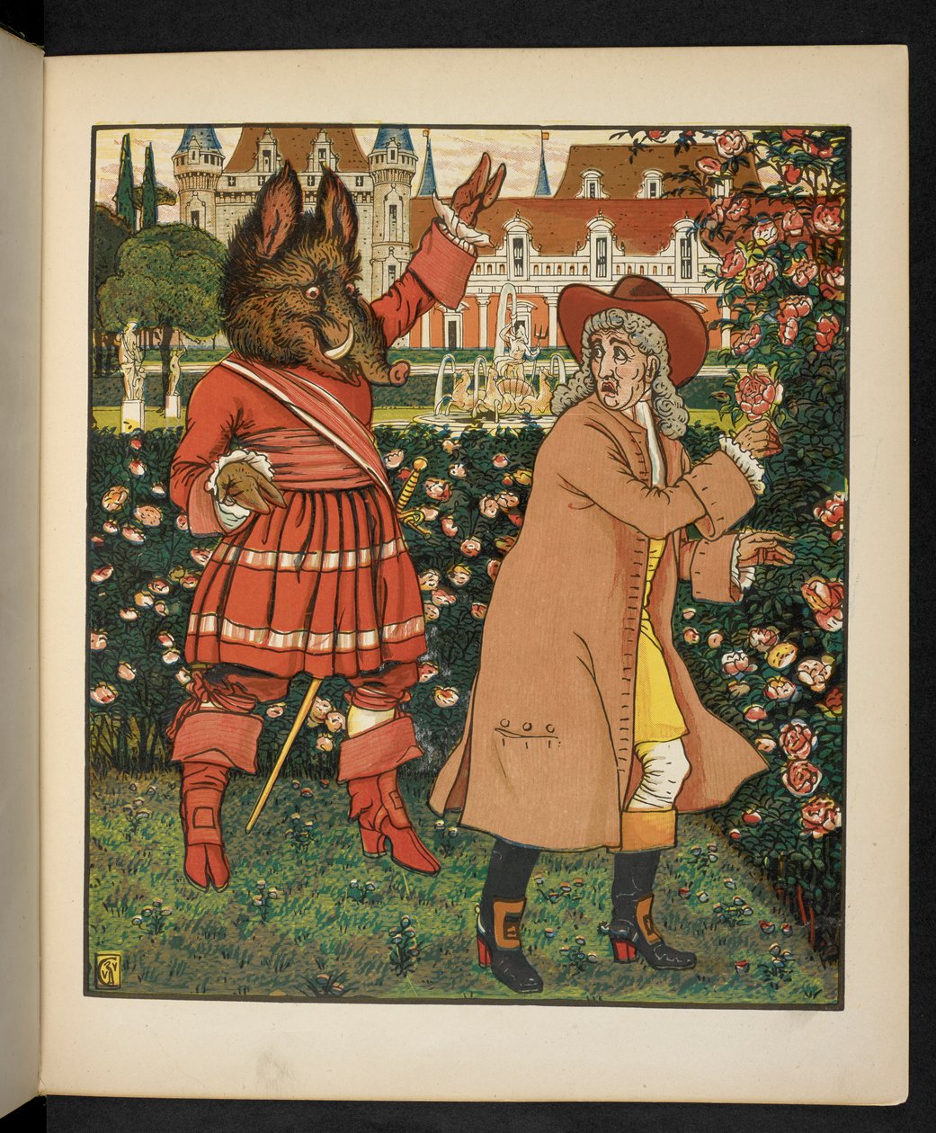 Illustration zu Die Schöne und das Biest von Walter Crane