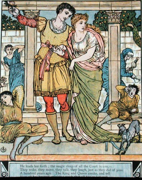 Der Prinz rettet die Prinzessin, Illustration für 