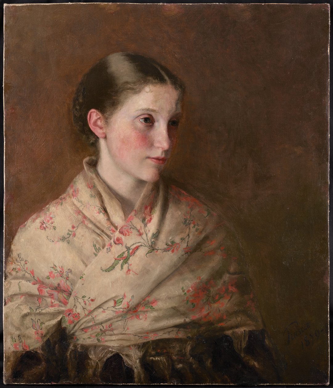 Ein Mädchen in einem Schal von Walter Henry Truscott
