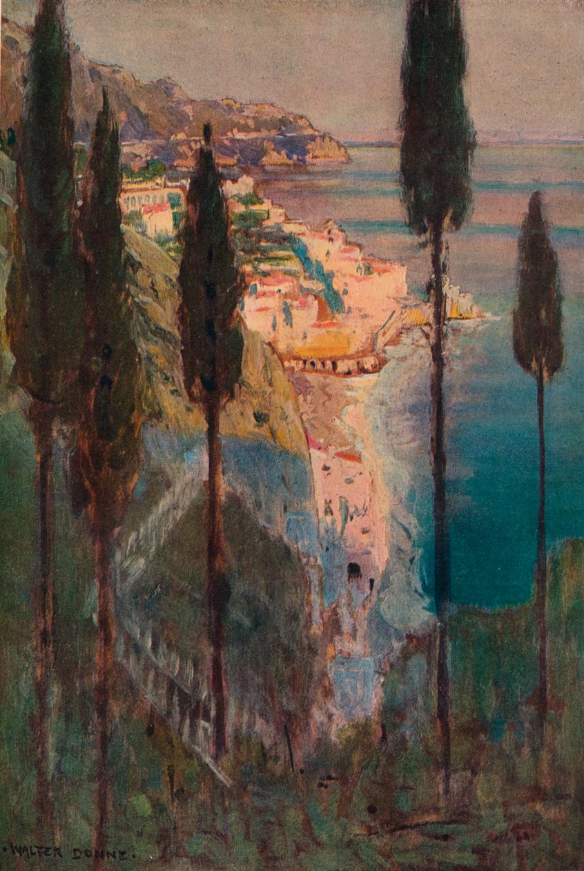 Abendliche Schatten, Amalfi, ca. 1887-1906, 1906-7 von Walter J Donne