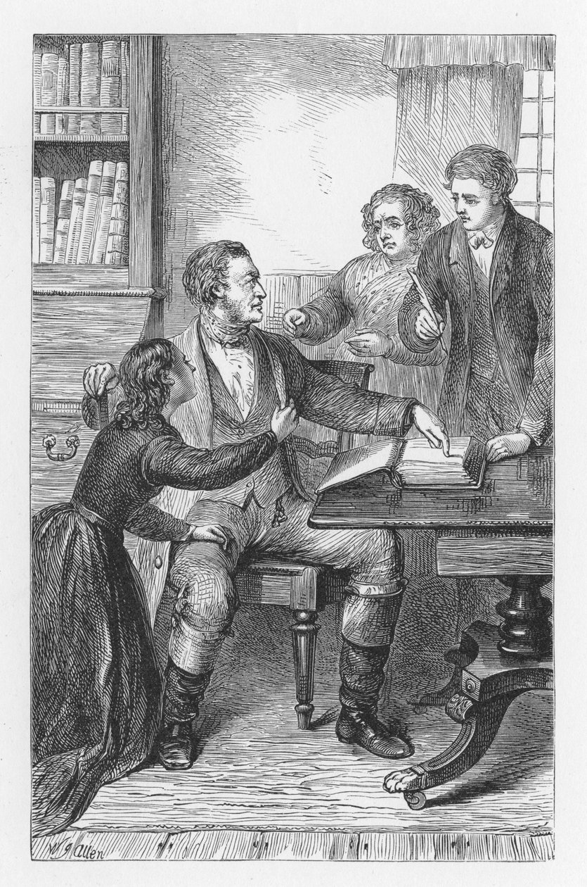 Szene aus Die Mühle am Floss von George Eliot, ca. 1880 von Walter James Allen