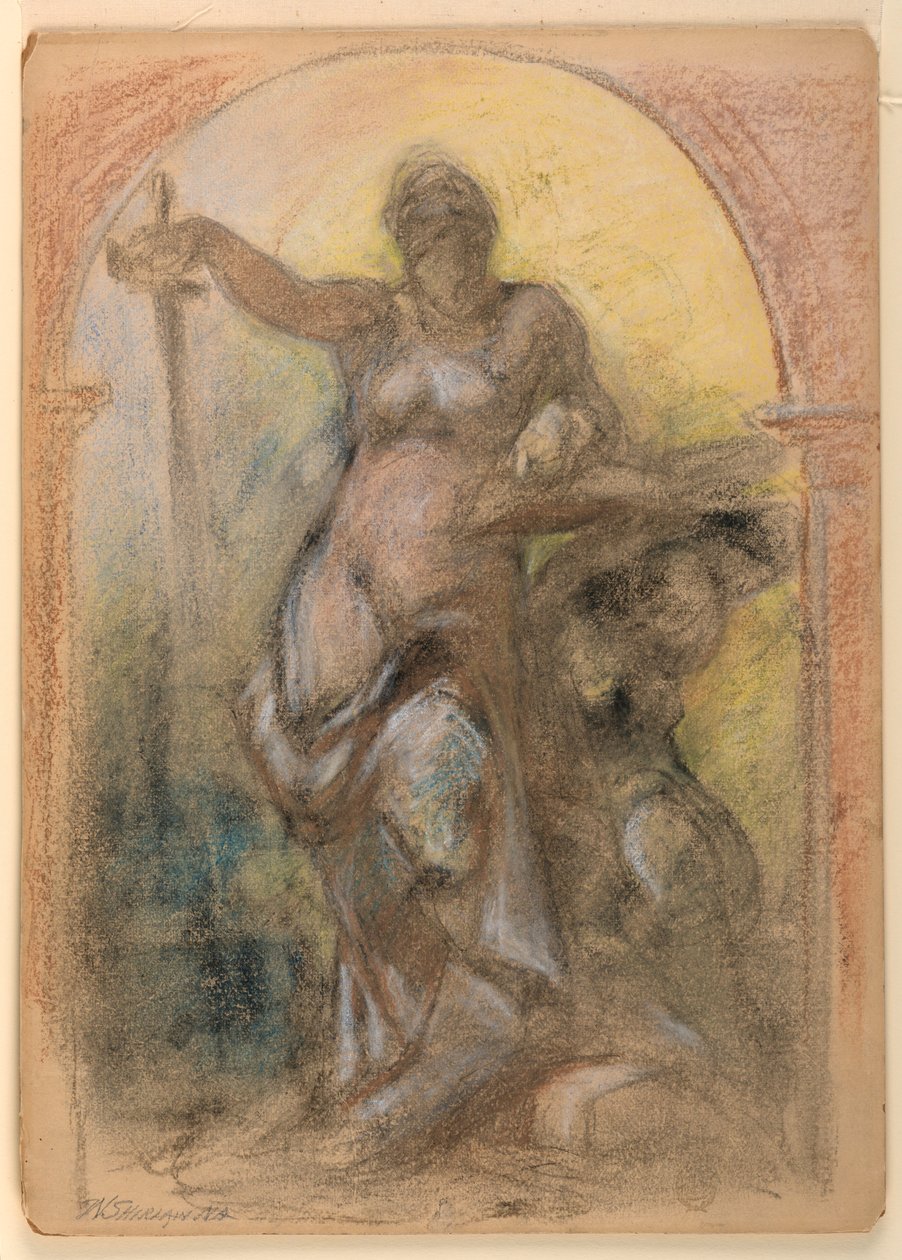 Entwurf für eine Wanddekoration von Walter Shirlaw