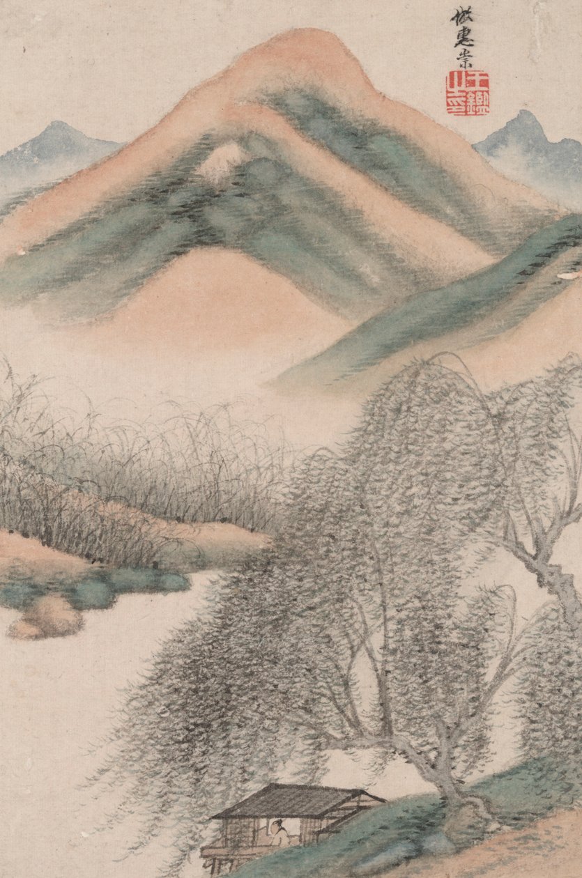 Landschaften im Stil alter Meister; Landschaft nach Hui Chong (965) von Wang Jian