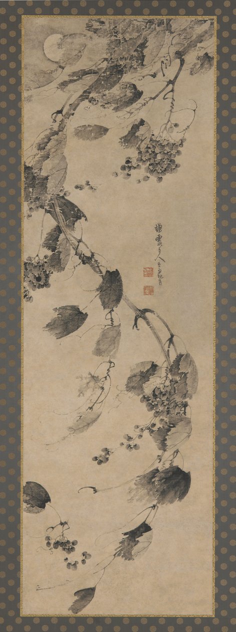 Weinrebe im Wind und Mondlicht, Ming-Dynastie von Wang Liangchen