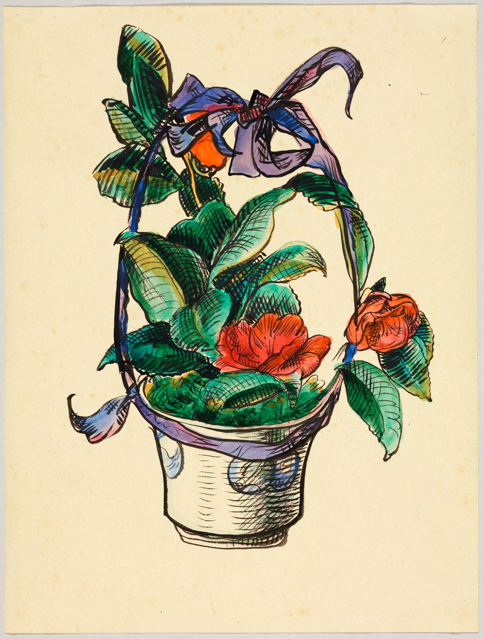 Blumenstock mit Schleife von Wassily Kandinsky