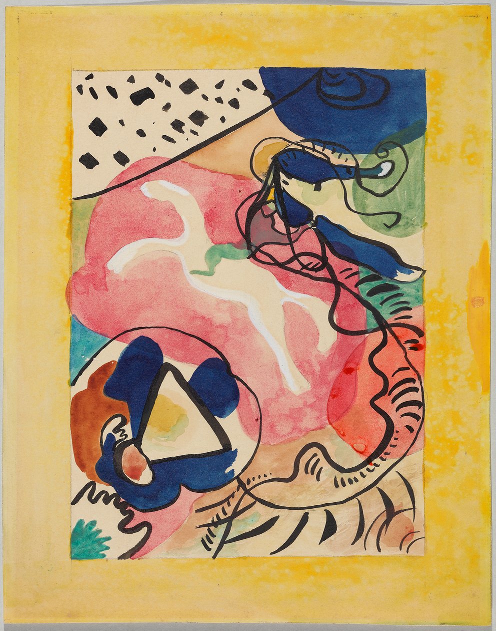 Entwurf für den Umschlag des Almanachs "Der Blaue Reiter" von Wassily Kandinsky