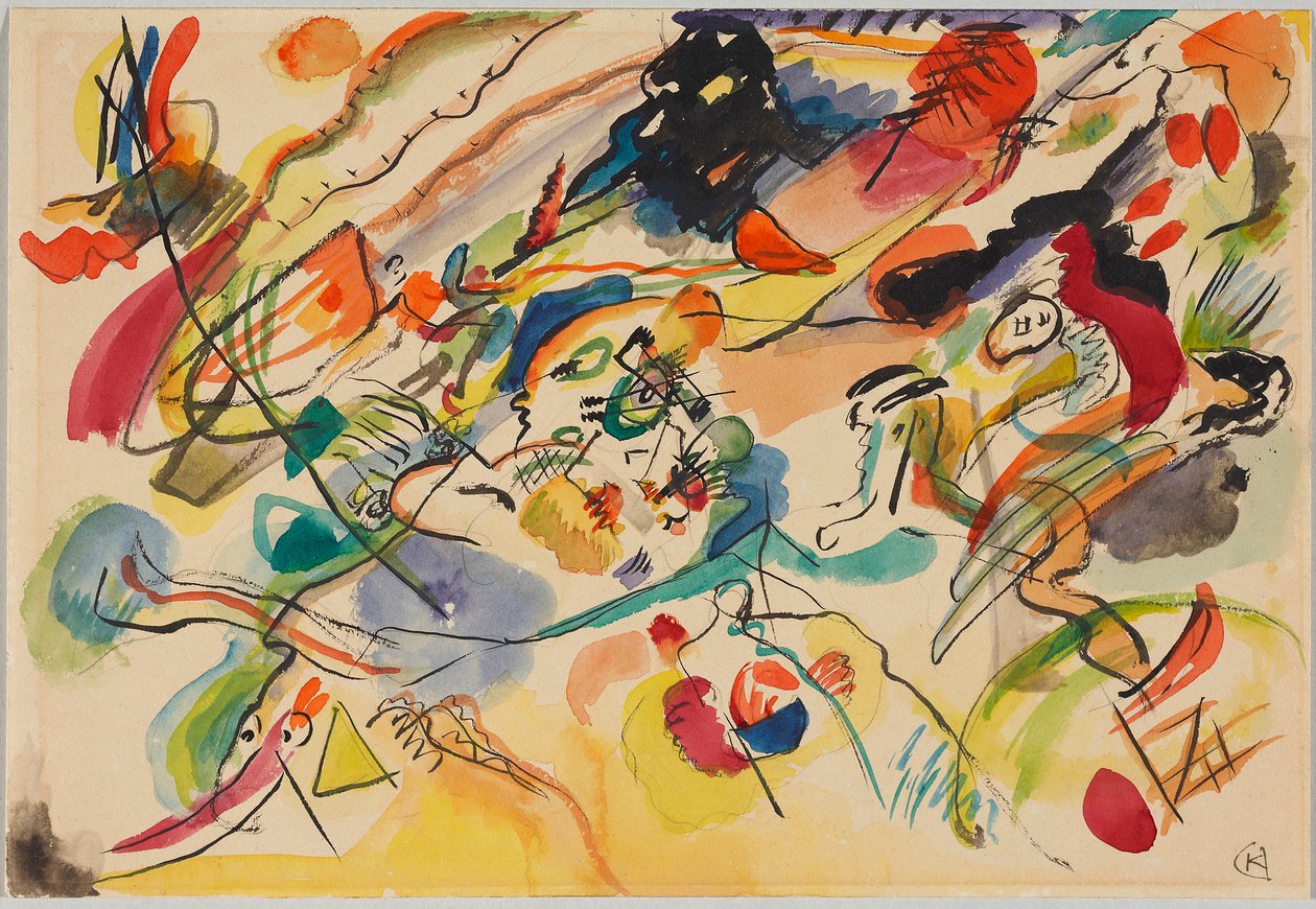 Entwurf zu 'Komposition VII' von Wassily Kandinsky