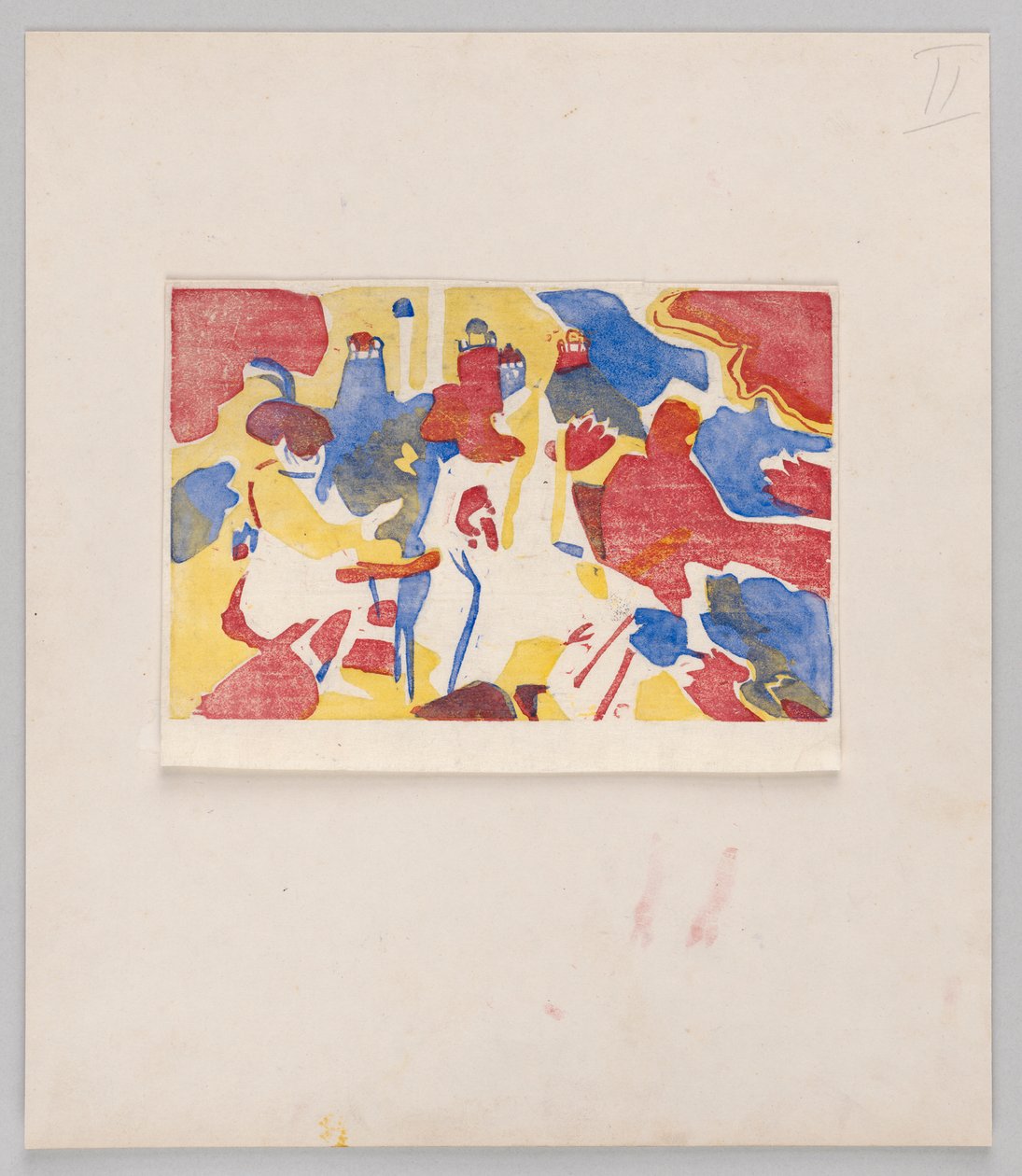 Holzschnitt zu dem Gemälde "Orientalisches" (Erster Zustand) von Wassily Kandinsky