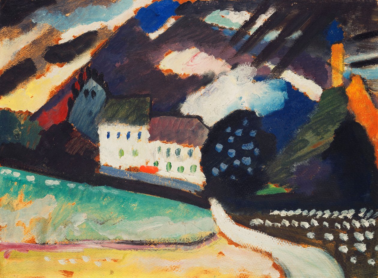 Schloss Murnau und die Kirche II von Wassily Kandinsky