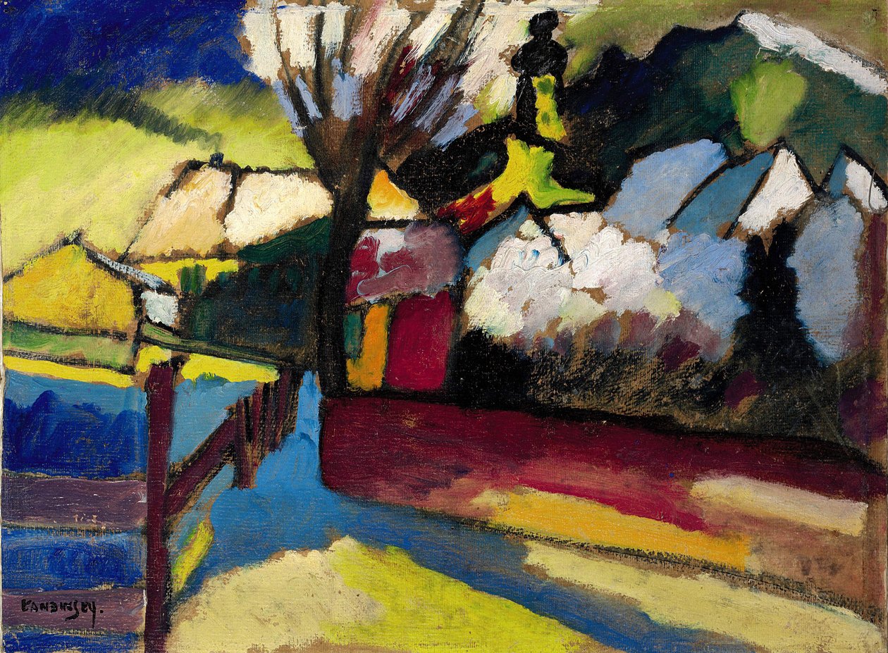 Herbstlandschaft mit Baum von Wassily Kandinsky