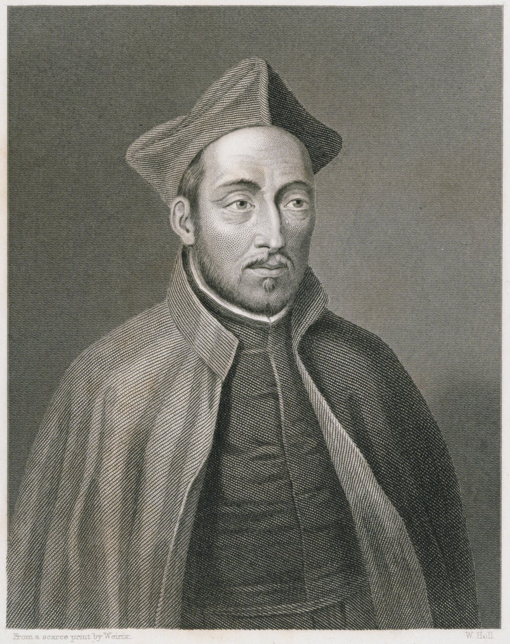Ignatius von Loyola, graviert von W. Holl, aus Weltreligion, veröffentlicht von A. Fullarton & Co. von Weirix