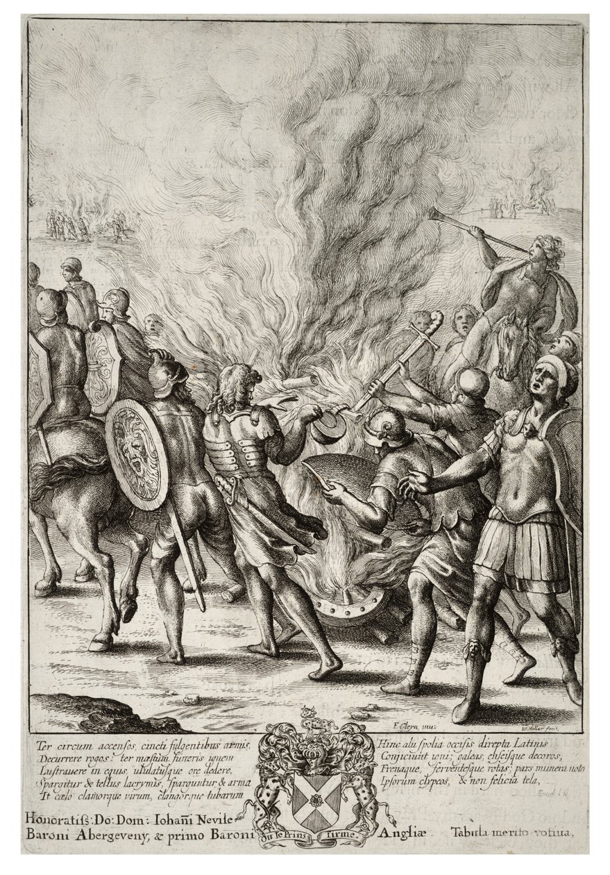 Wenceslas Hollar - Die Trojaner verbrennen ihre Toten (Zustand 2) von Wenceslaus Hollar