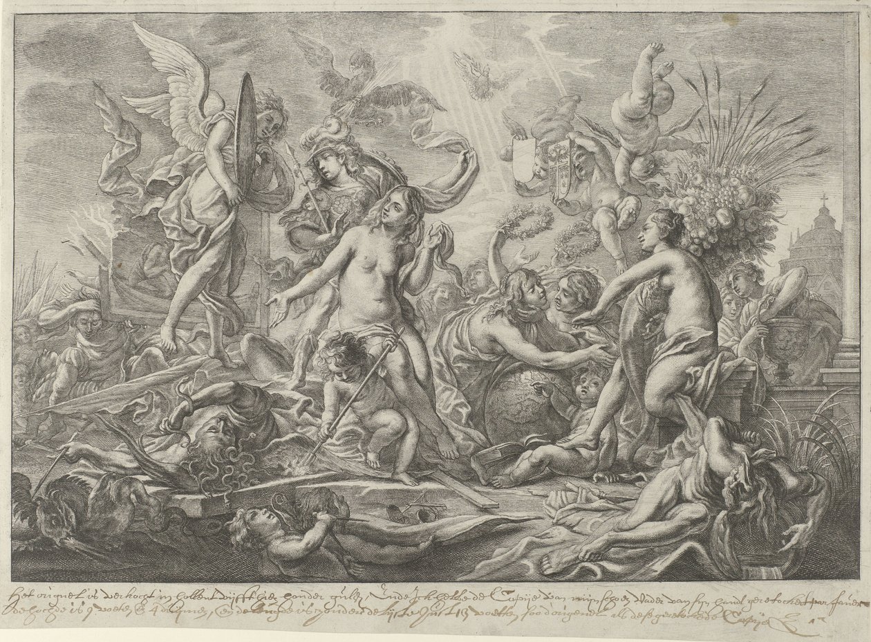 Allegorie auf den Westfälischen Frieden, 1648 von Wenceslaus Hollar