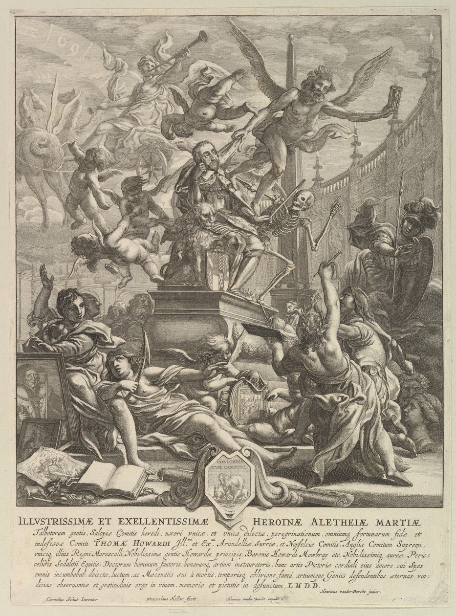 Allegorie auf den Tod des Earl of Arundel, ca. 1646 von Wenceslaus Hollar