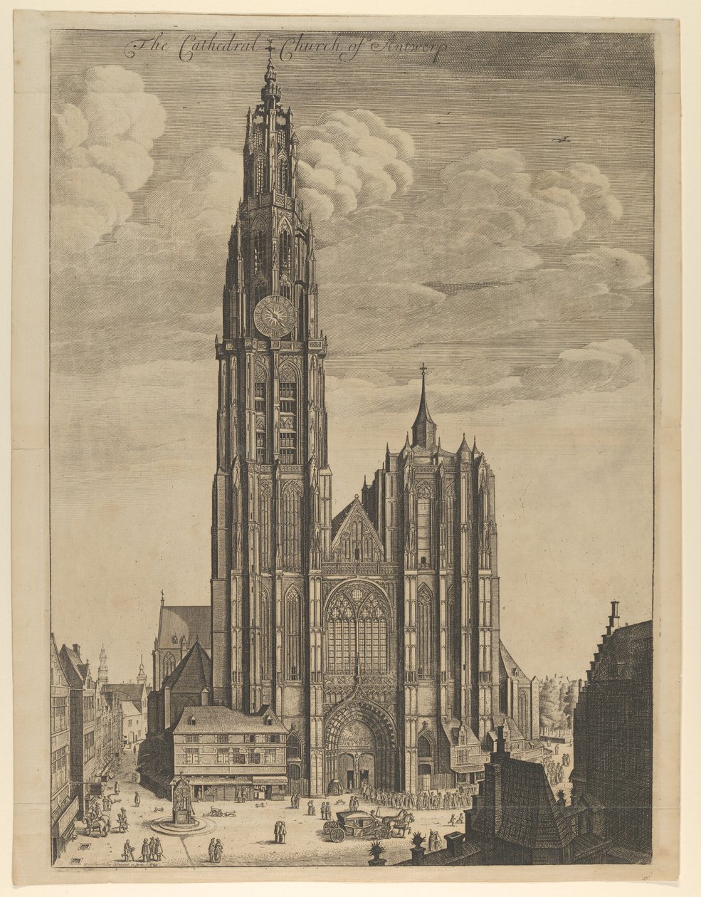 Antwerpener Kathedrale Prospectvs Tvrris Ecclesiæ Cathedralis, 1649 von Wenceslaus Hollar