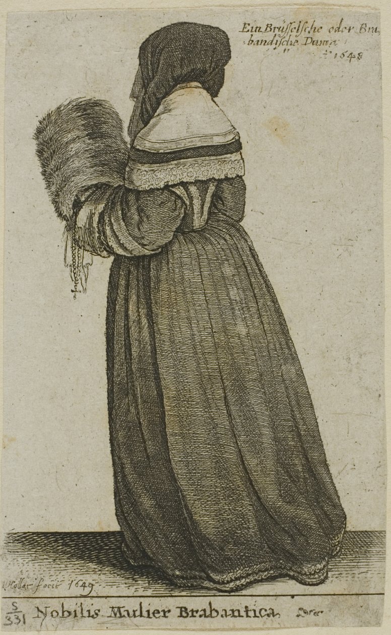 Brabanter Adlige von Wenceslaus Hollar: Kunstdruck kaufen