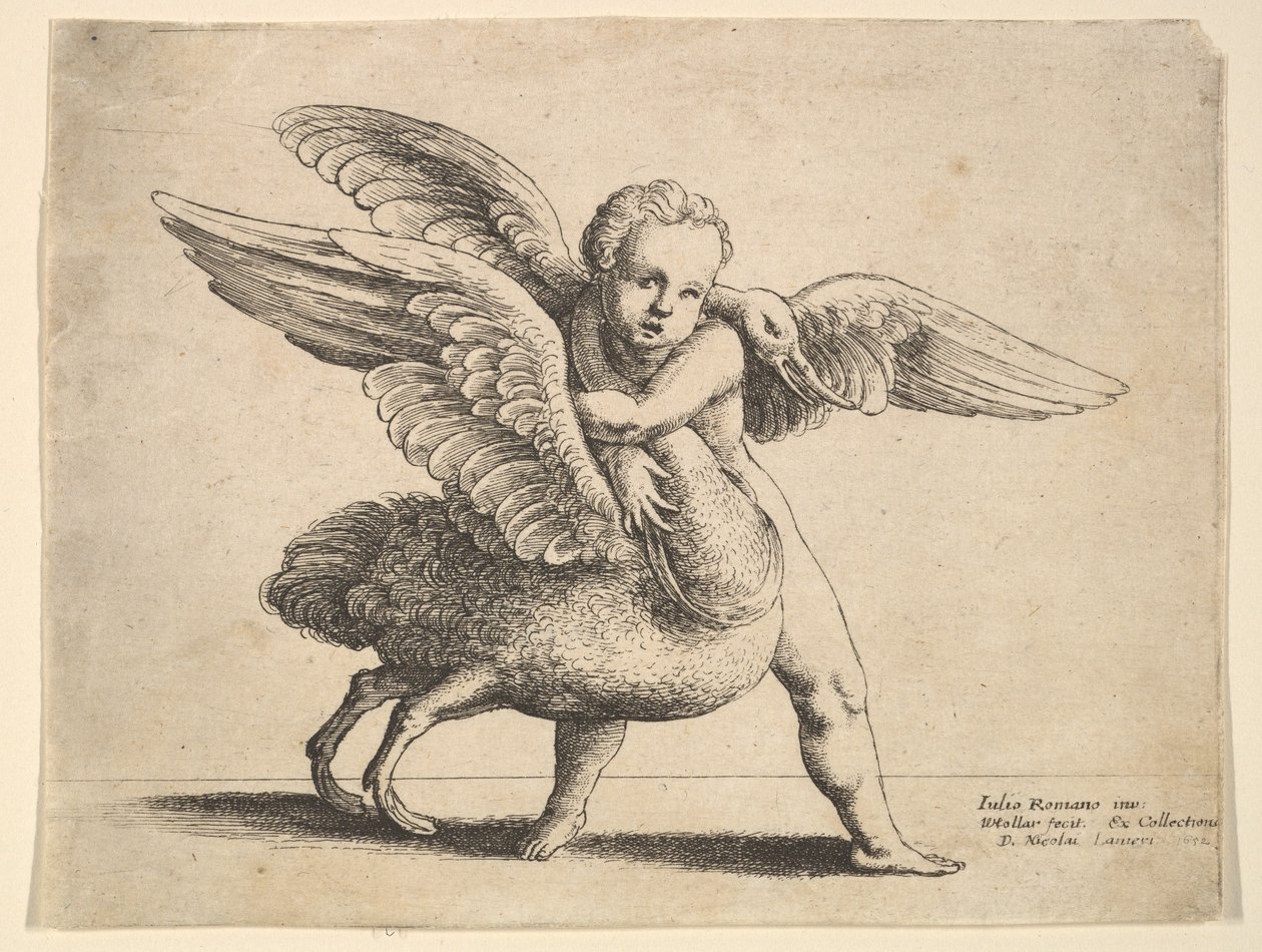 Amor und der Schwan, 1652 von Wenceslaus Hollar