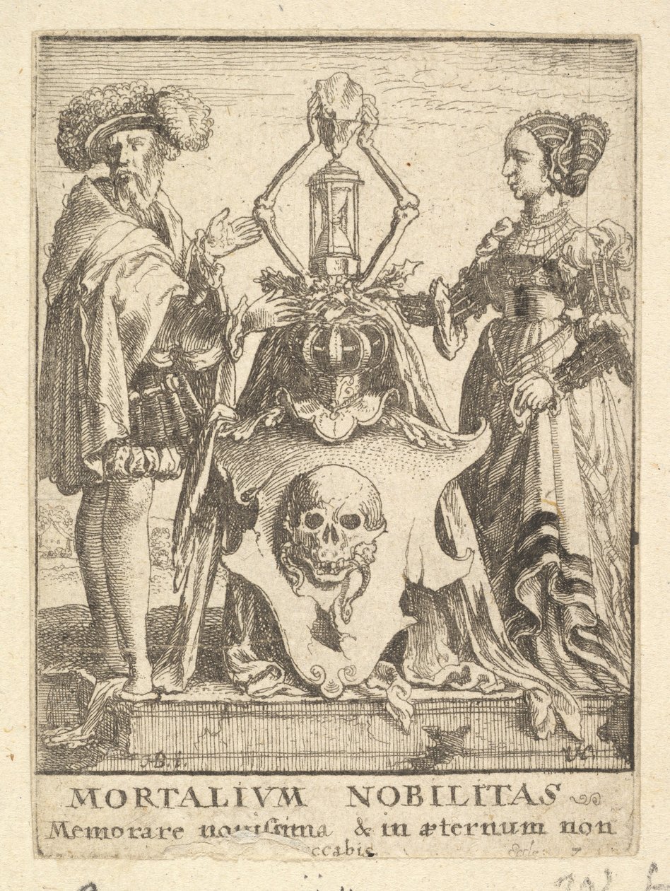 Todeswappen, aus dem Totentanz, 1651 von Wenceslaus Hollar