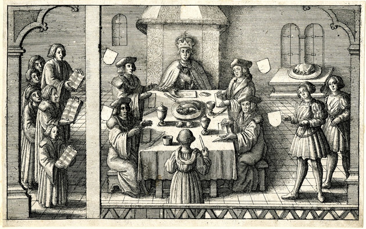 Dinner bei der Investitur von Ferdinand I. in den Hosenbandorden von Wenceslaus Hollar