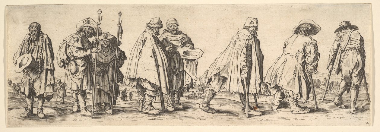 Acht Bettler, 1630 von Wenceslaus Hollar