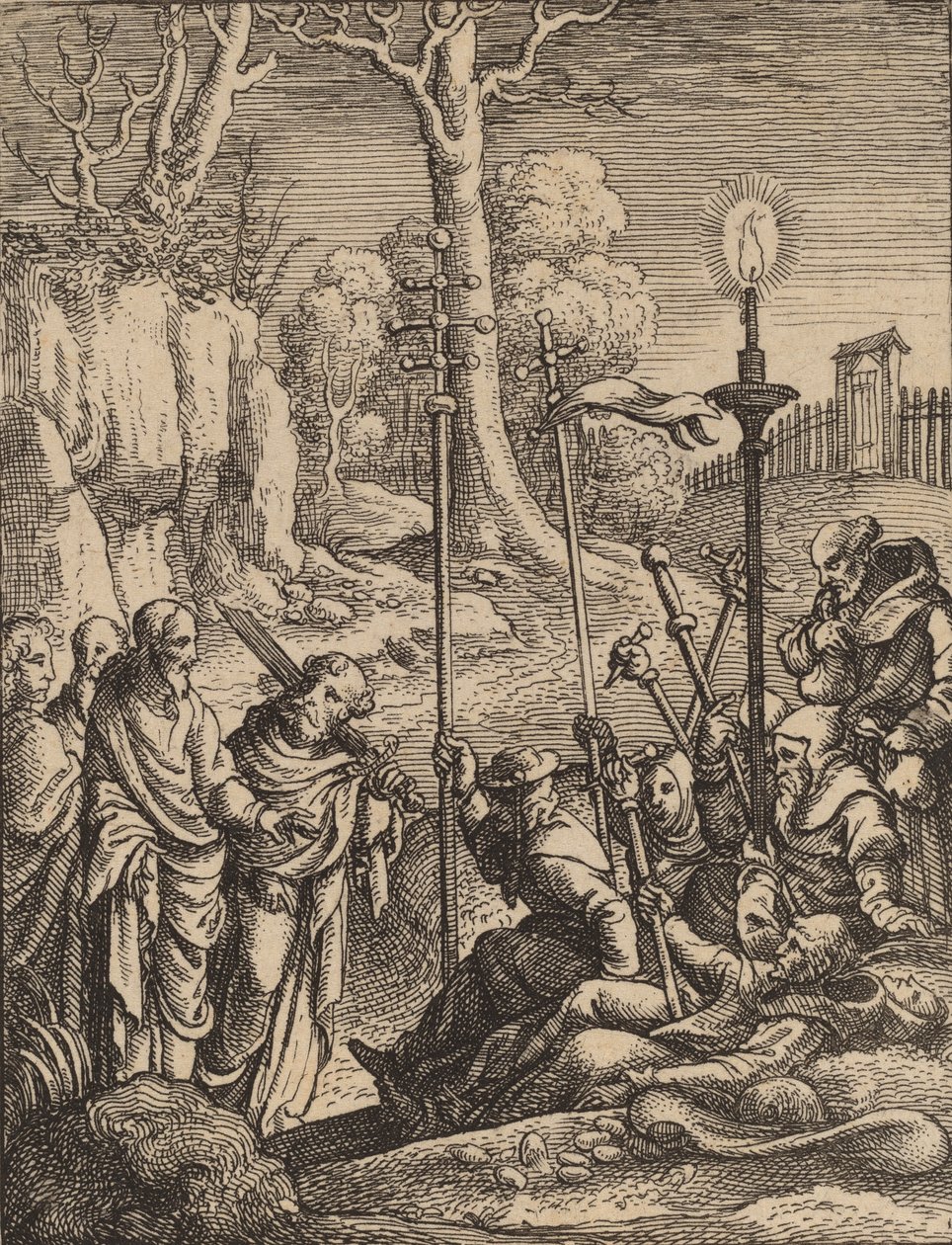 Jesus konfrontiert seine Widersacher von Wenceslaus Hollar