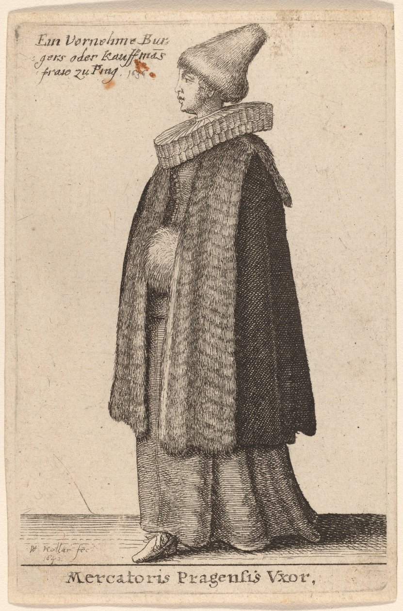 Mercatoris Pragensis Vxor von Wenceslaus Hollar