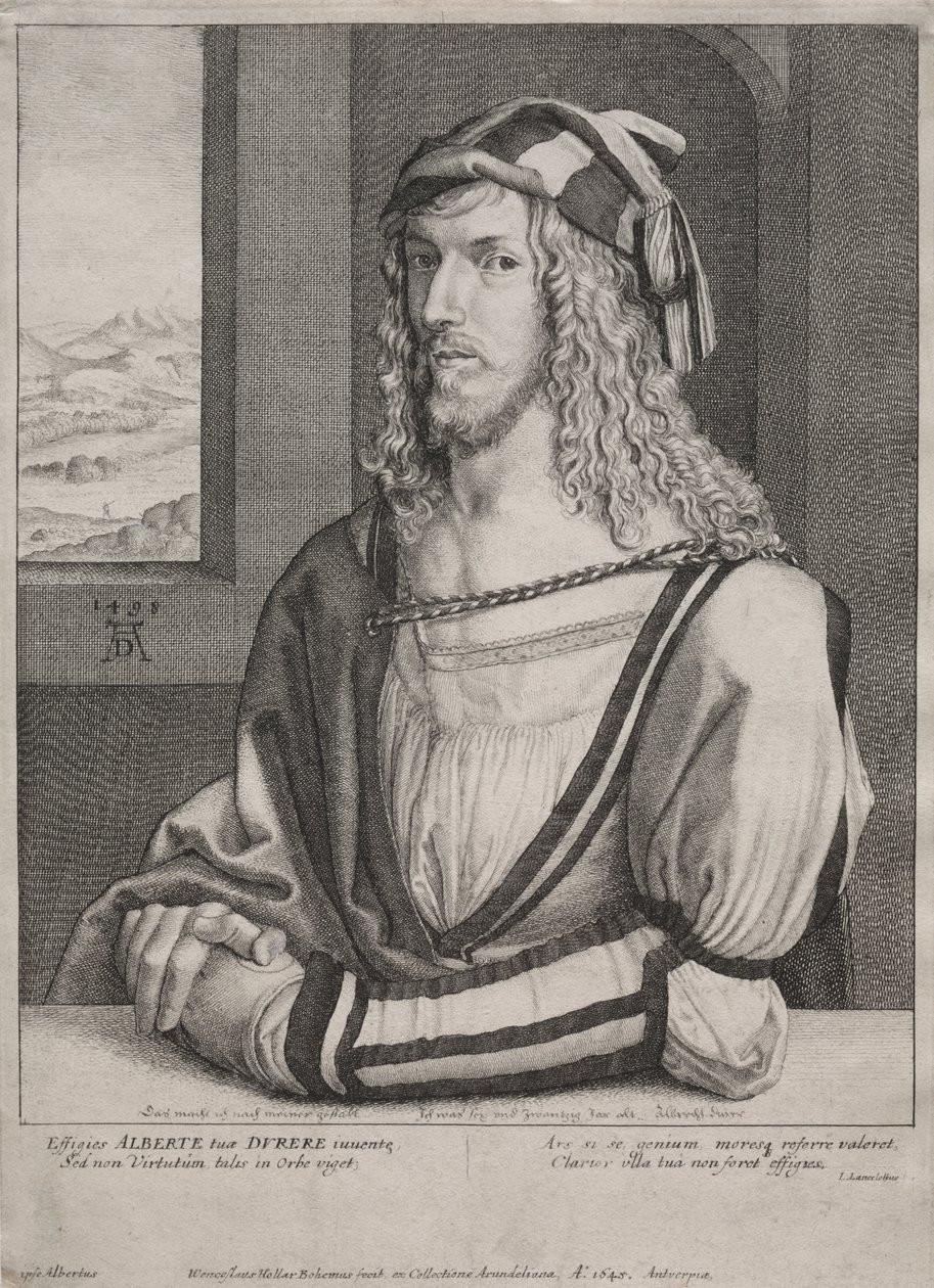 Porträt von Albrecht Dürer im Alter von 26 Jahren von Wenceslaus Hollar