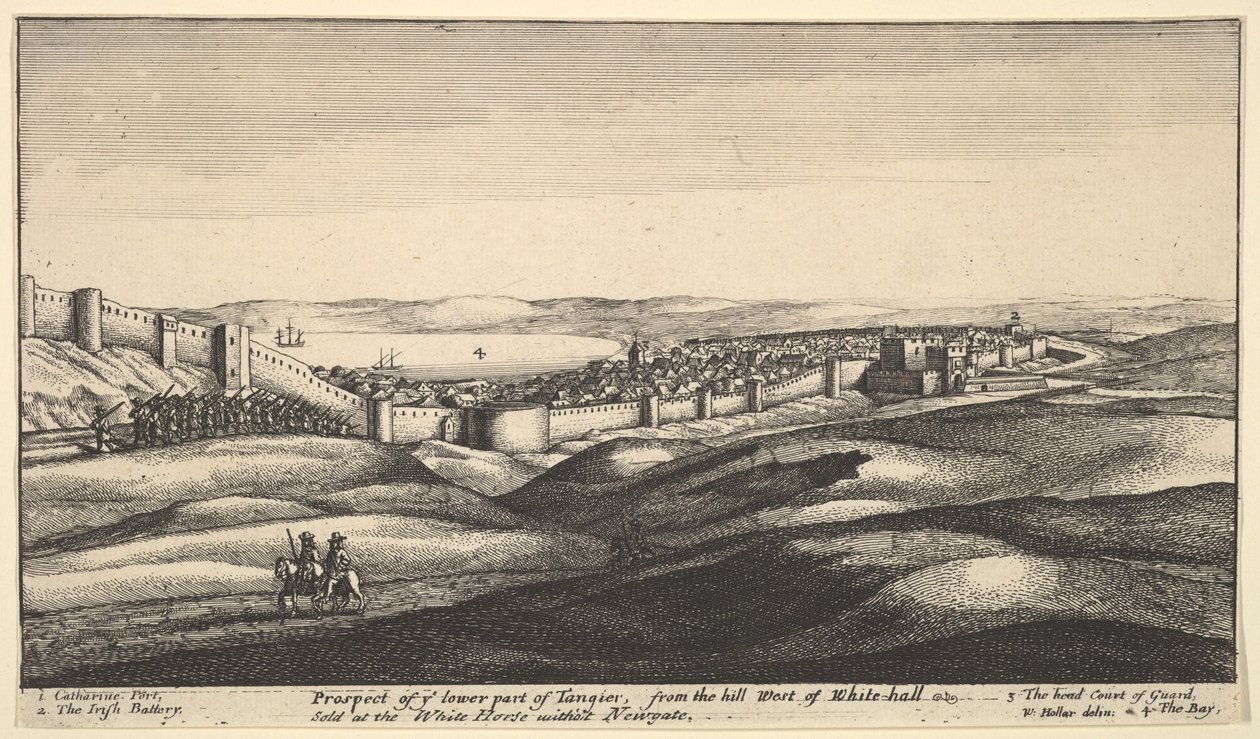 Aussicht auf den unteren Teil von Tanger, ca. 1670 von Wenceslaus Hollar
