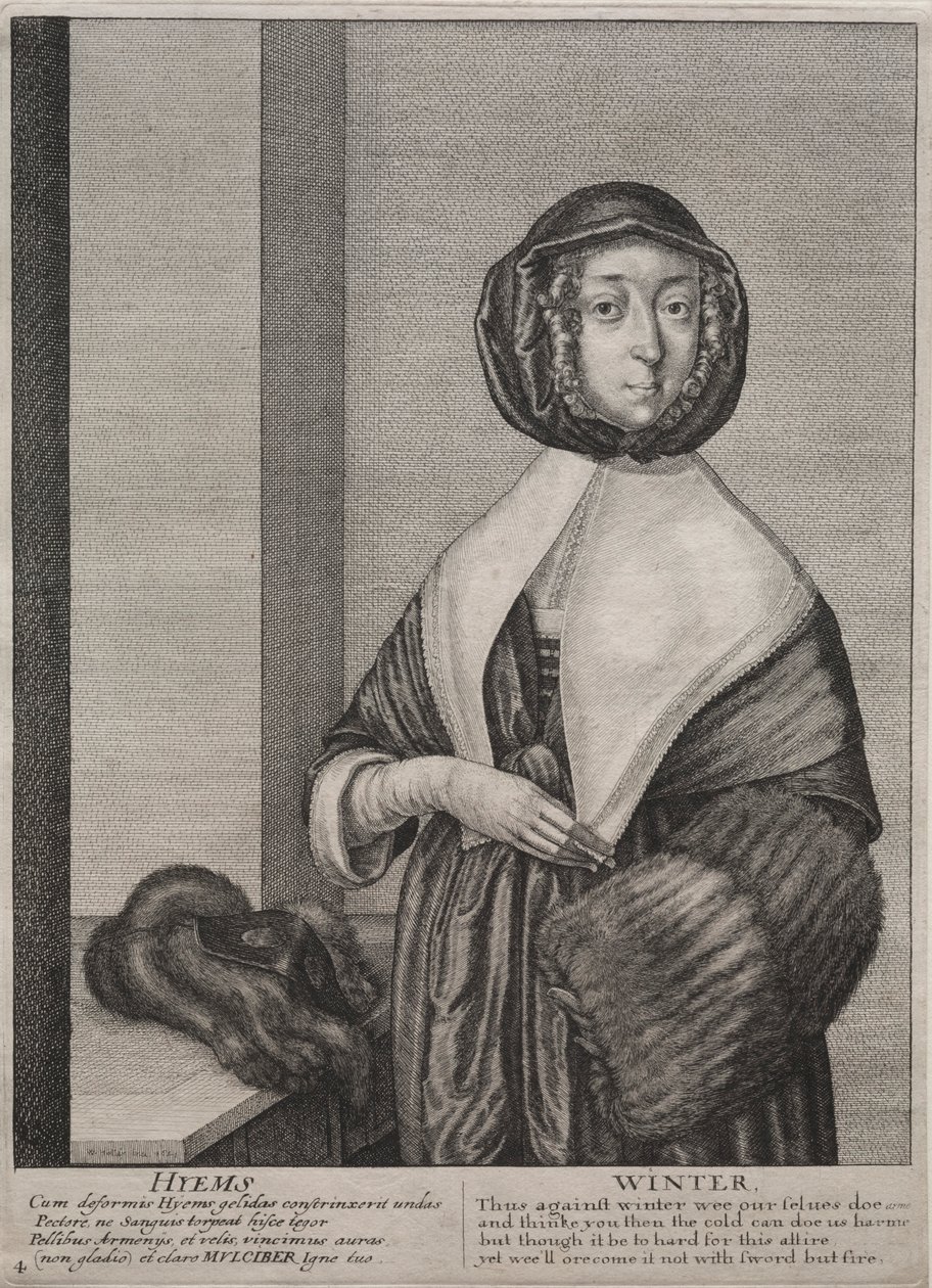 Die vier Jahreszeiten: Winter, 1641 von Wenceslaus Hollar