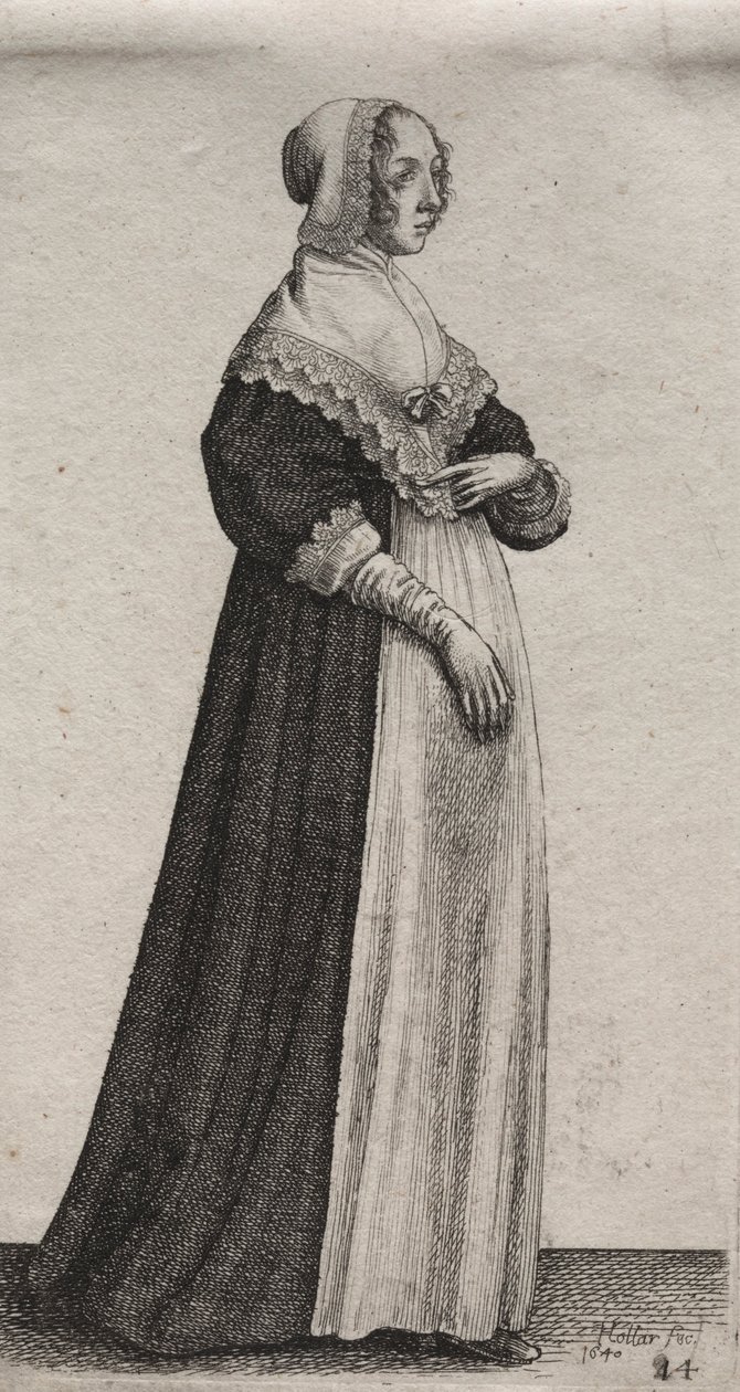Die verschiedenen Gewohnheiten englischer Frauen, von der Adligen bis zur Landfrau..., 1640 von Wenceslaus Hollar