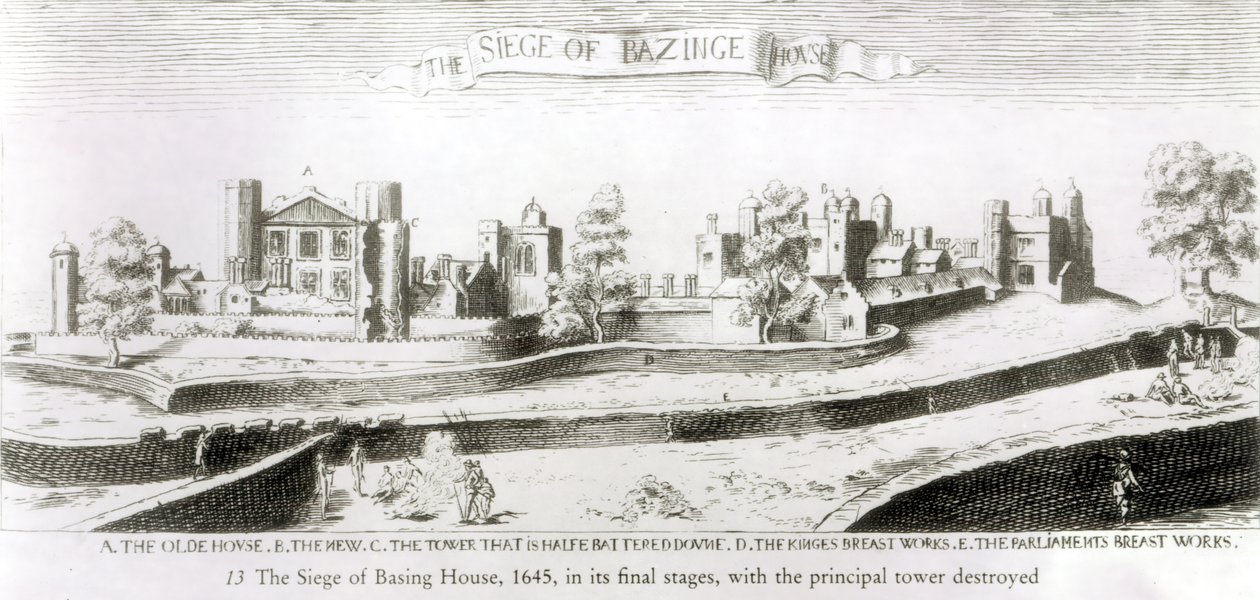 Die Belagerung von Basing House, 1645 von Wenceslaus Hollar